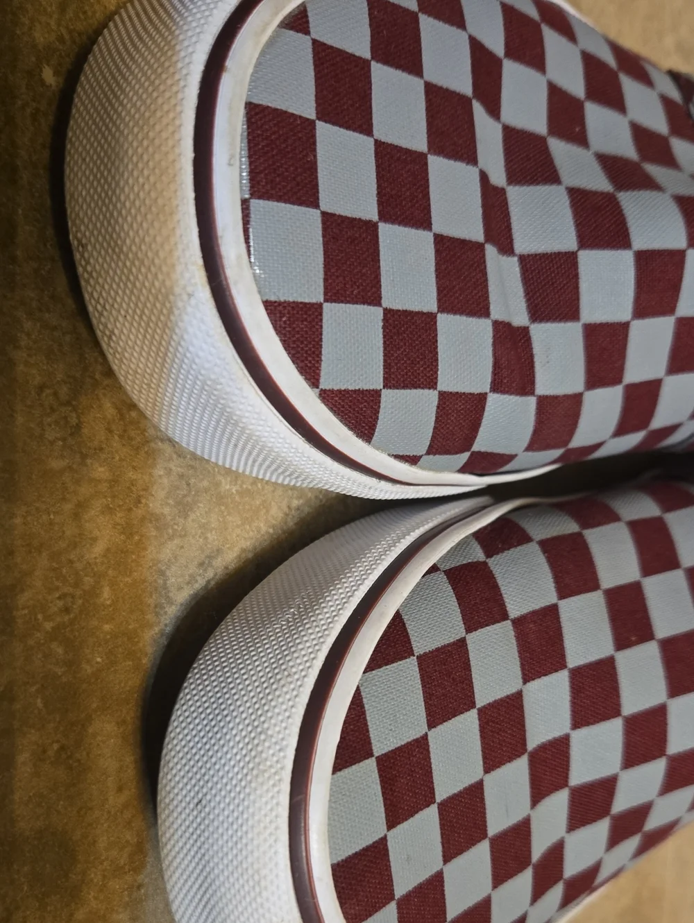 Burgundy/Maroon & Gray VANS